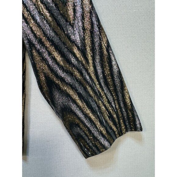 Vintage Pierre De Roche Open Front Blazer Jacket Womens Size 36 Multi Metallic - Picture 6 of 13